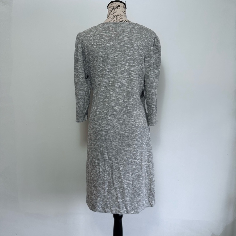 Maurices Gray Wrap Sheath Dress with Tortoise Ring Accent - Picture 4 of 7